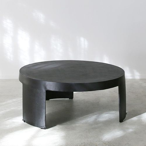 'Brutalist' Iron Coffee Table / 88cmD x 36cmH