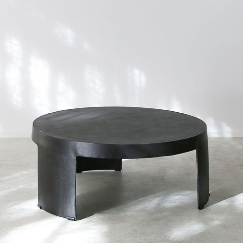 'Brutalist' Iron Coffee Table / 88cmD x 36cmH