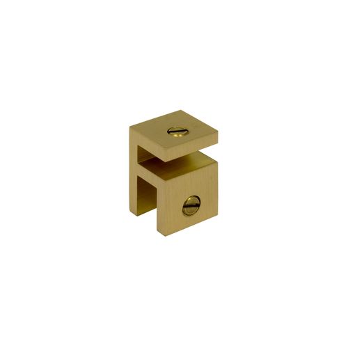 Buddy Shower Glass Bracket Brushed Brass PVD