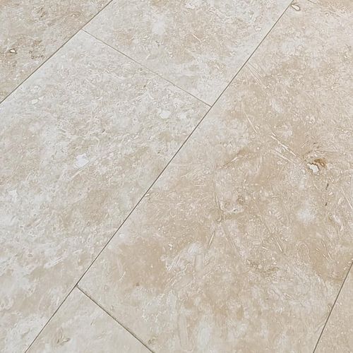 12mm Classic Linen Travertine Tiles - Honed & Filled