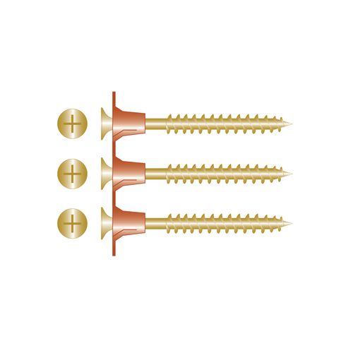 Collated Plasterboard Screws - Yellow Zinc