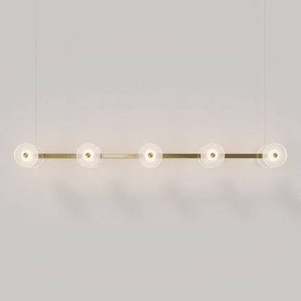 Coral Linear Bar Pendant - Frosted Glass