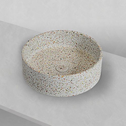 Sol' Natural Terrazzo Concrete Round 390mm Basin