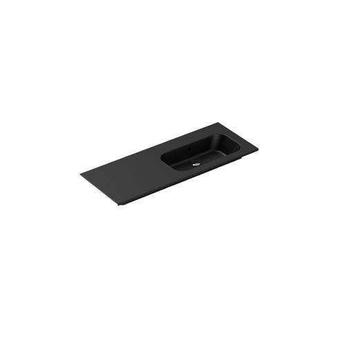 Casello 1200 Right Basin Vanity Top Matt Black