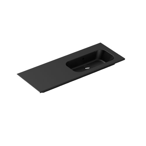 Casello 1200 Right Basin Vanity Top Matt Black