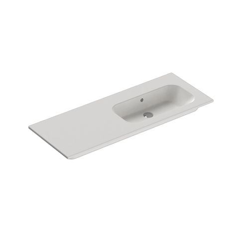 Casello 1200 Right Basin Vanity Top Matt White
