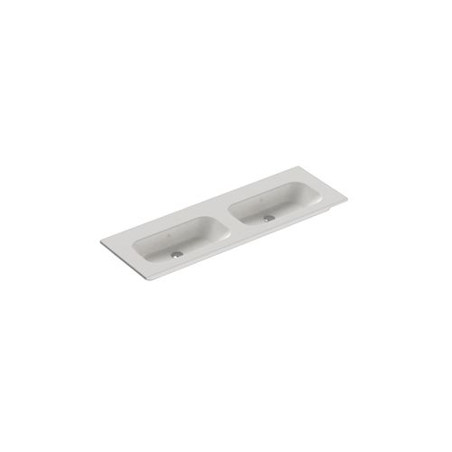 Casello 1400 Double Basin Vanity Top Matt White