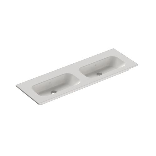 Casello 1400 Double Basin Vanity Top Matt White