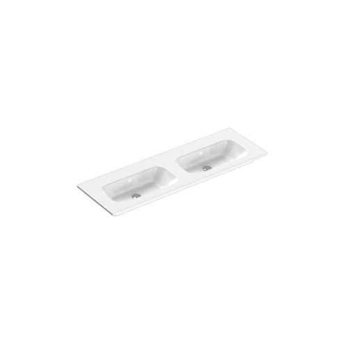 Casello 1400 Double Basin Vanity Top Gloss White