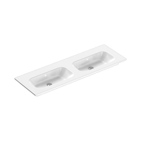 Casello 1400 Double Basin Vanity Top Gloss White