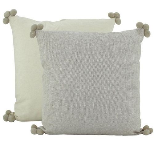 Pompom Cushion 50x50 Beige (in store only)