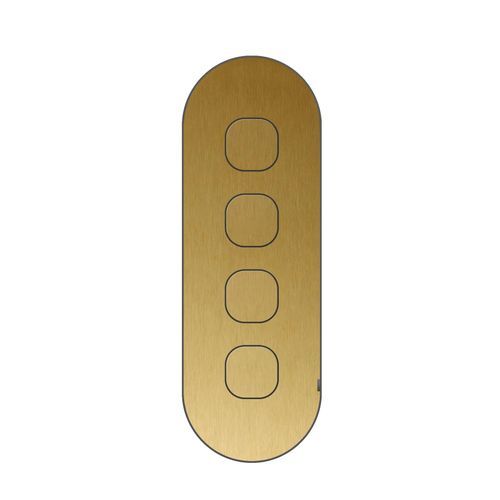13 Carbon 4 Gang Switch Grid Faceplate