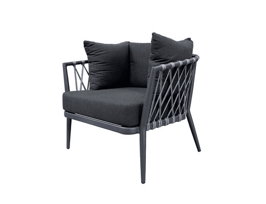 Caspian Outdoor Club Chair - Charcoal