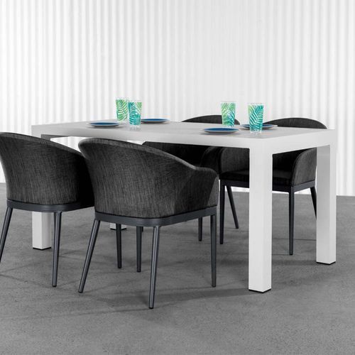 Cirrus Aluminium Outdoor Patio Dining Table 160 X 80cm