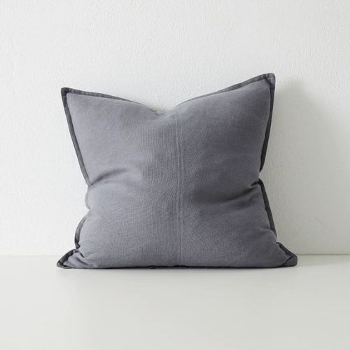 Weave Home European Linen Como Cushion - Smoke | Three Sizes
