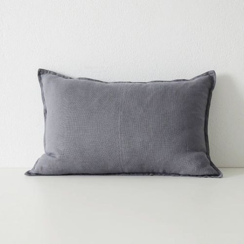 Weave Home European Linen Como Cushion - Smoke | Three Sizes