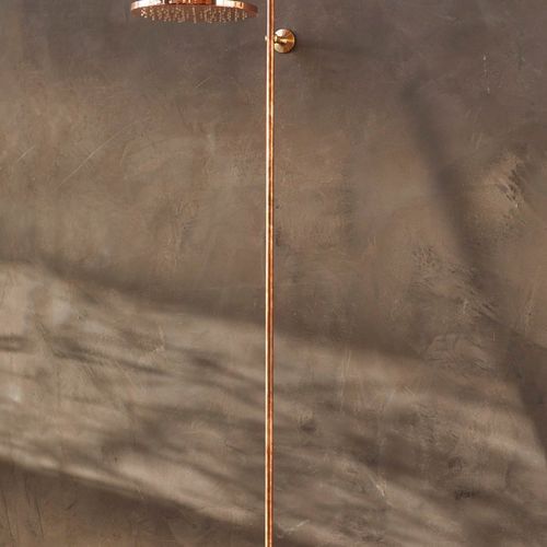 Wall Mount Outdoor Shower | Hot+Cold | Copper