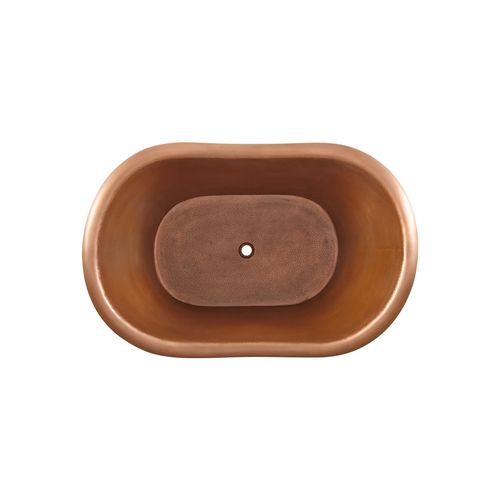 The Copper Bath Tub - Jaipur Hammered Double Slipper Clawfoot 1220mm -CB5025-D48