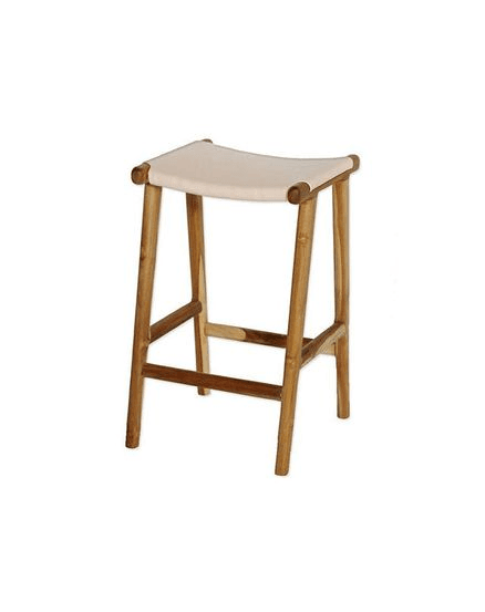 Maya Counter Stool Flat Leather - Natural