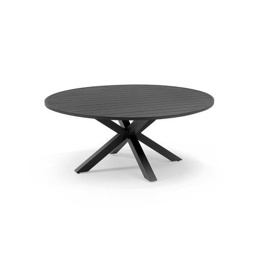 Cove Round Cross Leg Dining Table 140cm | Charcoal