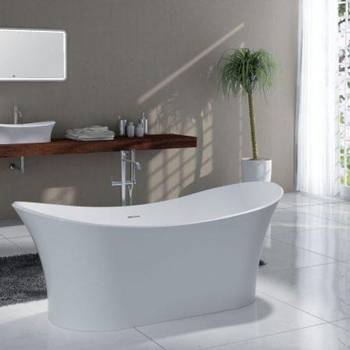 Pietra Bianca Crown Freestanding Stone Bath