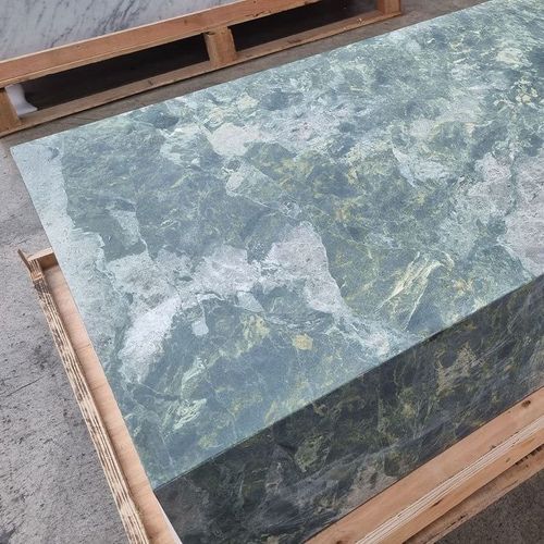 Block Coffee Table - Green Marble - Large | Natural Stone Co.