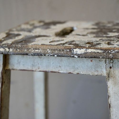 French Rustic Painted Stool