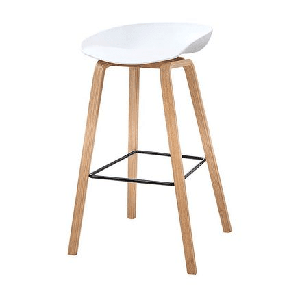 NORTE Bar Stool - Natural & White