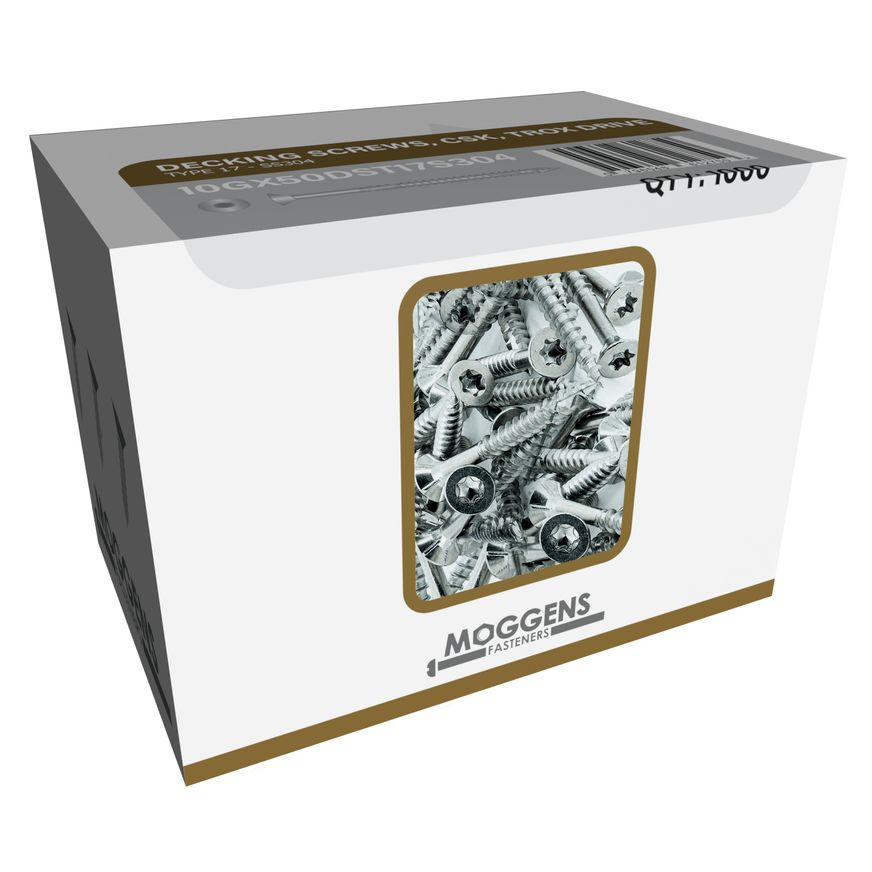 Decking Screws - Trox Head - Type 17 - SS304