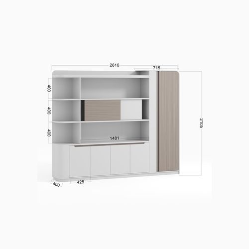 LUSH Display Unit 261.5cm - Grey