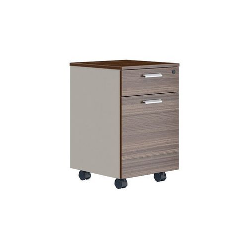 ANDERS Mobile Drawer Cabinet 40cm - Australian Gold Oak & Beige