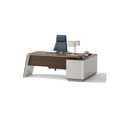 ANDERS Executive Desk Reversible Return 2.0M - Australian Gold Oak/ Beige