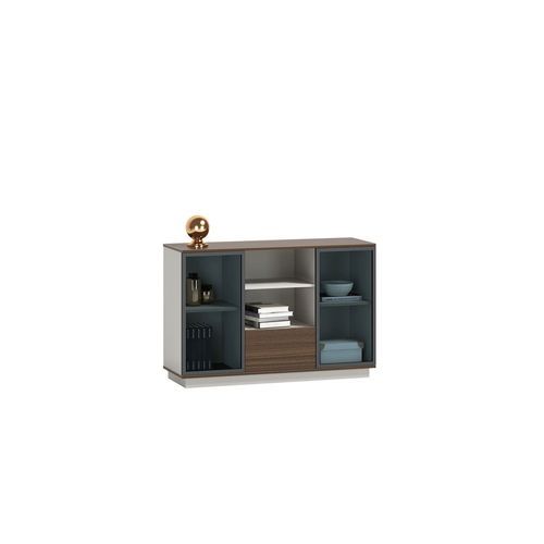 ANDERS Credenza Cabinet 120cm - Australian Gold Oak & Beige