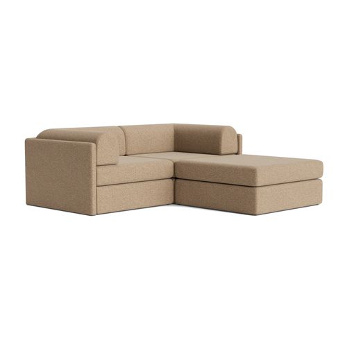Addy 3 Seater Chaise Sofa - Copenhagen Espresso