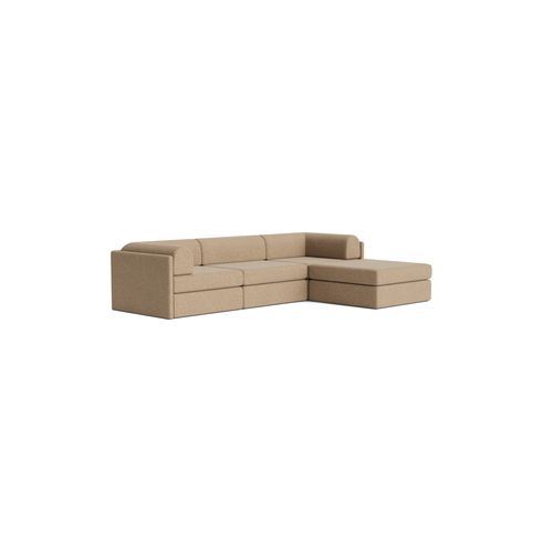 Addy 4 Seater Chaise Sofa - Copenhagen Espresso