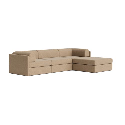 Addy 4 Seater Chaise Sofa - Copenhagen Espresso