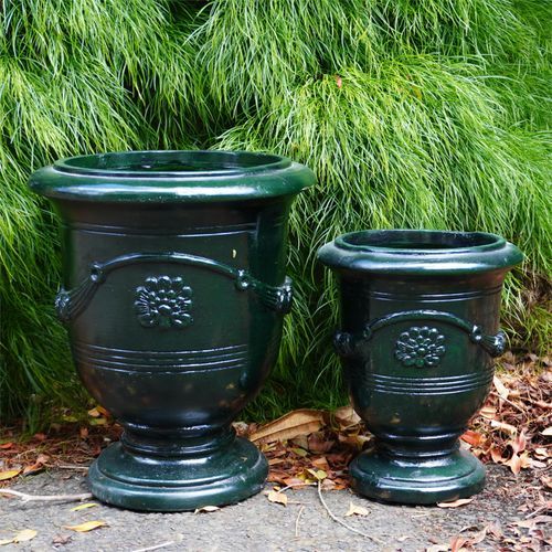 Green Glaze-Look Anduze Urn