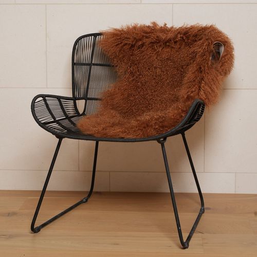 Tibetan Lambskin Rug - Caramel