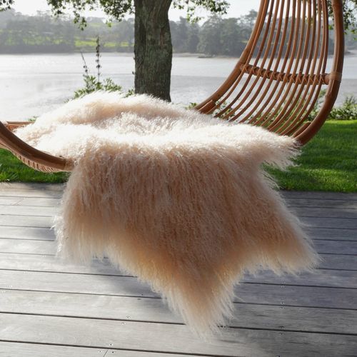 Tibetan Lambskin Rug - Cream