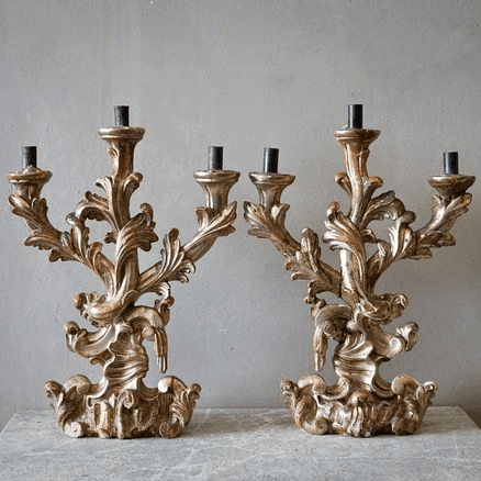 Italian Rococo Candlesticks (Pair)