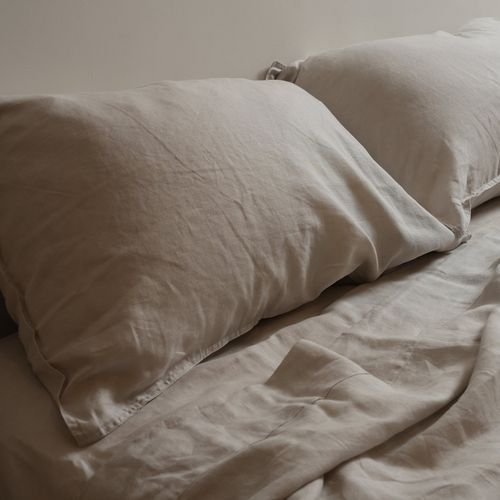 100% French Flax Linen Sheet Set- Cloud
