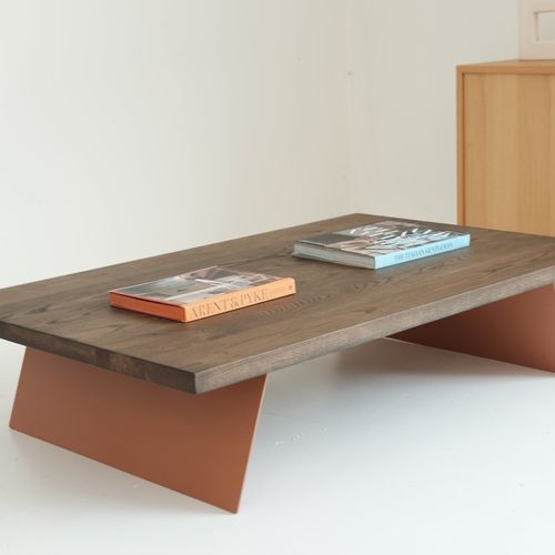 Solid Oak Terracotta Coffee Table