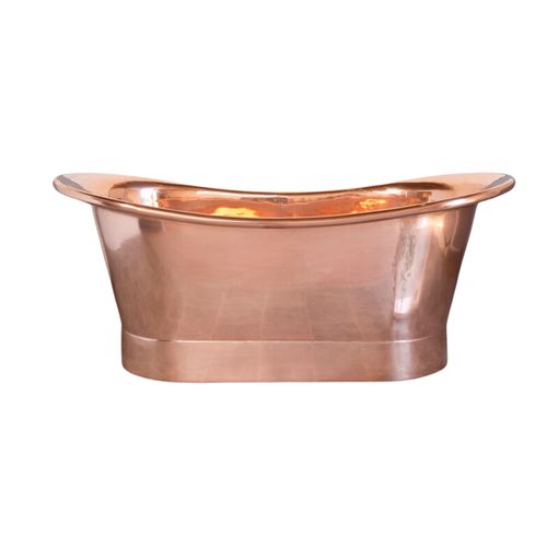 The Copper Bath Tub - Kahali Copper Double Slipper Smooth 1700mm - CB5021-D67