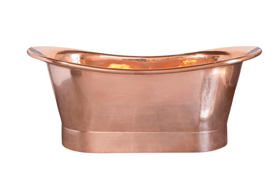 The Copper Bath Tub - Kahali Copper Double Slipper Smooth 1700mm - CB5021-D67