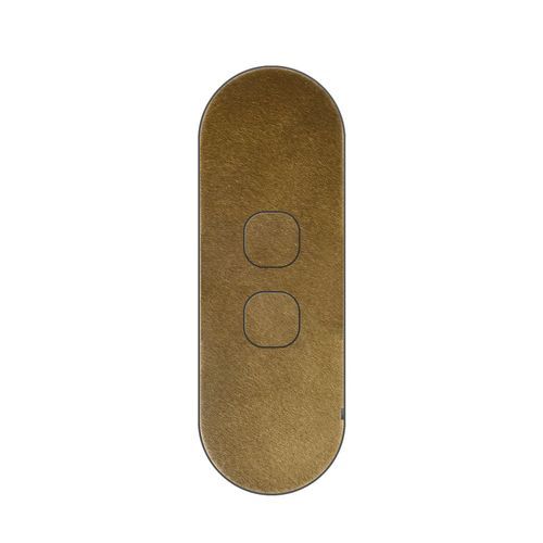 13 Carbon 2 Gang Switch Grid Faceplate