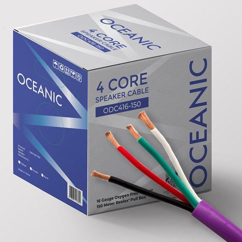 Oceanic 4 Core Speaker Cable 16 AWG - Reelex - Purple