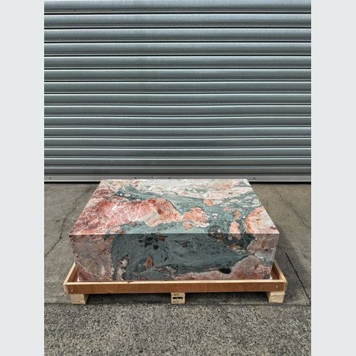 Block Coffee Table - Seasonal Pink Marble - Small | Natural Stone Co.