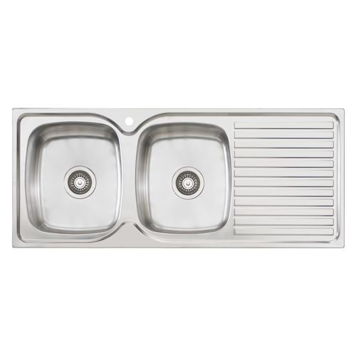 Endeavour Double Bowl Sink With Drainer
