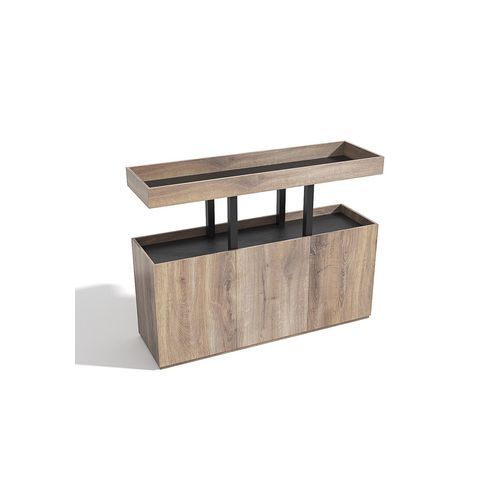 TRIBECA Credenza Cabinet 135cm - Warm Oak with Black