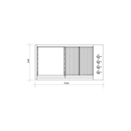 Artusi 104cm 4 Burner Built-In Gas BBQ - Matt Black